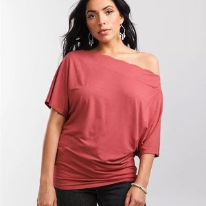 One Shoulder Scalloped Top